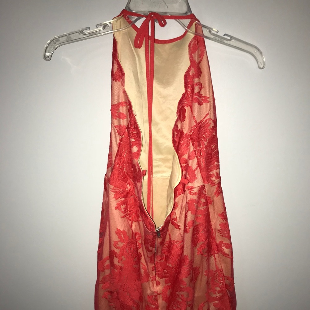 Wanelo backless halter lace dress